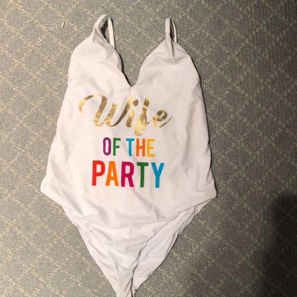 wife of the party bathing suit